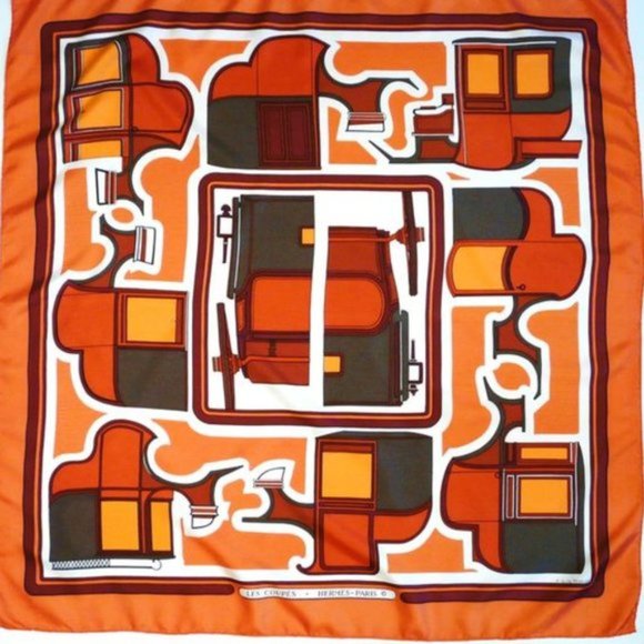 LES COUPES HERMES SCARF BY FRANCOISE DE LA PERRIERE REVERSIBLE OPERA SCARF/SHAWL - Picture 13 of 17